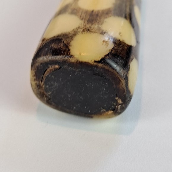 2 African Folk Art Handmade Wooden Bowls & Utensil w/Bone Handle - Picture 11 of 11